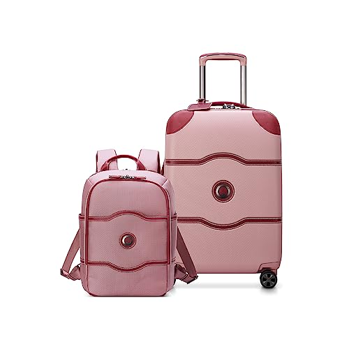 Image of DELSEY PARIS Chatelet Air 2.0 Hardside Luggage with Spinner Wheels, Pink, 2 Piece Set, (20 /Backpack)