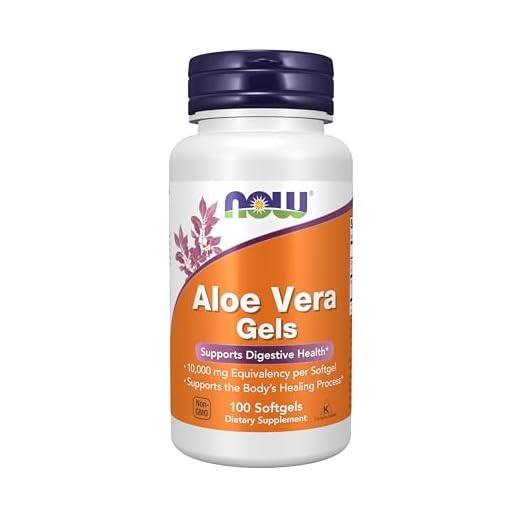 NOW Supplements, Aloe Vera (Aloe barbadensis) 10,000 mg, Supports Digestive Health*, 100 Softgels