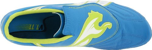 PUMA Puma Men's V1.11 K I FG-M, Dresden Blue/White/Lime Punch, 8 D US