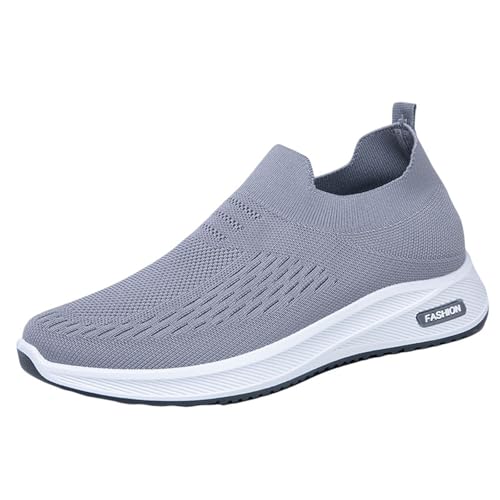 Zapatillas para hombre y mujer, zapatillas de verano, ligeras, para caminar, transpirables, informales, cómodas, para correr, zapatos ortopédicos, cómodos, para exteriores, con cordones, Z gris., 41