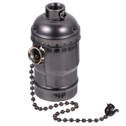 GRADENEVE Portalámparas Fácil Instalación y Montaje con Cremallera E27 Retro de para Bombillas Vintage Adecuado para Oficinas Industriales y Librerías