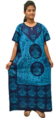 Image of Cotton Kaftan Dress Maxi Long Tunic Batik One Size