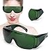 Dental Lab Safety Glasses Fit Over Safety Glasses Dental Eyewear for Teeth Whitening Light Anti-Fog Safety Goggles Eye Shield LED Protective Goggle, Perfect for Construction, Shooting, Lab Work, Green