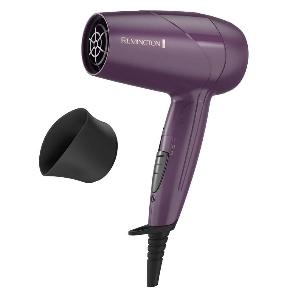Remington Travel Hair Dryer, Dual Voltage with Folding Handle, 1875W