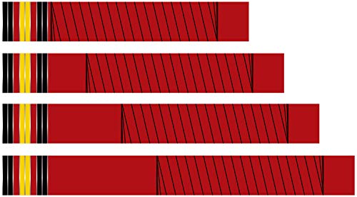 White Water Archery Laminated Red Primitive Medieval String Wrapped Arrow Wraps 5 Inch Design Choose Length Width (10, 1)