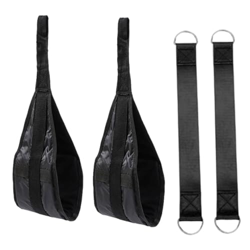 Gralara 2 Piezas Correas Abdominales Colgantes Bandas para Ejercicios Suspendidos Cintas de Elongación Muscular Correas para Barra con Diseño Ergonómico en Te, con Cordón