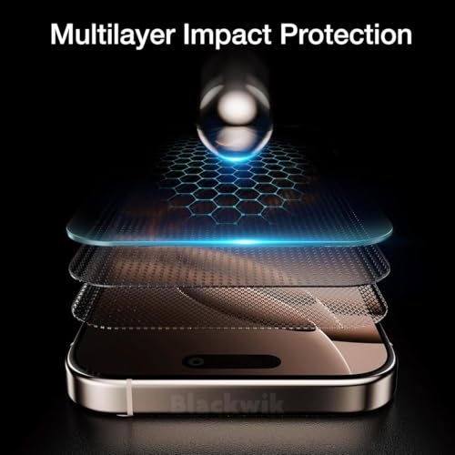 Image of Blackwik Military-Grade Gorilla Tempered Glass for Google Pixel 9 Pro XL (Black) | Edge to Edge Full Screen Coverage | Scratch Resistant | Easy Installation Kit