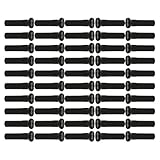 KQFCAZRE 50Pcs Mountain Bike Spoke, Wheel Spoke Decors Spokes Protector Guards Bicycle Spoke Cap for Mountain Bike Cycling Supplies, Black, 16mm 14G