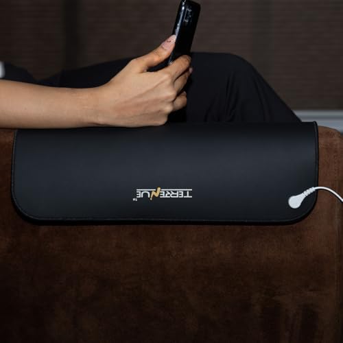 Image of TerreNue's Grounding Mat | Earthing Mat | 60CMx40CM | Black | Anti-Skid | Carbon-Leather | Reduce Inflammation | Improve Blood Circulation | Better Sleep | Reduce Stress and Pain | Zero Voltage Therapy