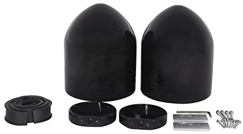Image of (2) Kicker KM65 6.5 inch LED 360 Swivel Black Aluminum Surface Mount Boat Speakers