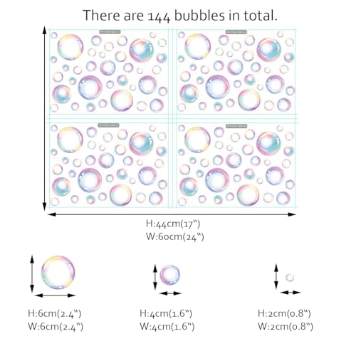 Runtoo Bubble Wall Decals Pegatinas de Pared de Vinilo miniatura 5