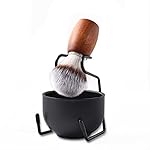 Shaving Brush Set for Men, 3pcs Shaving Set Includes Shaving Brush Shaving Bowl and Brush Stand