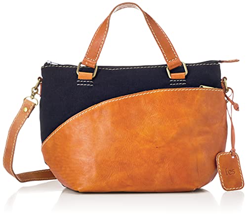 [フェス] ショルダーバッグ レザー付属帆布2WAYショルダー レディース ネイビー (60)