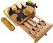 Utopia Kitchen Cheese Board and Knife Set - 5-Piece Set Includes Cheese Slate, 4 Stainless Steel Cheese Knives, Removable Slide-Out Drawer - Natural Oak Cheese/Cracker Platter - Ideal Present Set