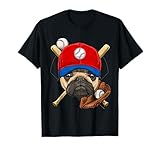 Si vous êtes un amateur de baseball ou un fan de baseball qui est également un amateur de carlin, un papa carlin ou un propriétaire de carlin, ce produit sur le thème du baseball est idéal pour vous. Le design montre le visage d'un chien portant une casquette de baseball, des gants avec une balle et une batte de baseball croisée.