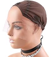 Bella Hair Upgraded Breathable Lace Front Wig Cap with Adjustable Straps and Combs for Black Wome...