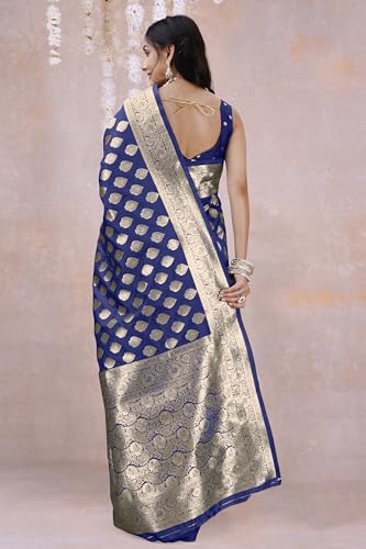 Image of MIRCHI FASHION Women Saree | Banarasi Silk Woven Design Daily Regular Use Sari with Blouse