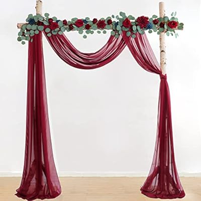 Forwedo Chiffon-Tischläufer, 7,4 x 60,6 cm, Smaragdgrün, für Hochzeitsdekorationen, Brautparty, Party, Hochzeitsbogen, Drapierstoff, Hochzeitszeremonie, Empfangsgirlande