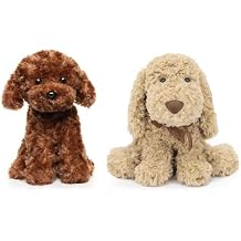 WEIGEDU Goldendoodle Groodle Poodle Stuffed Animals Dog Puppy Plush Toys for Gift Decoration Education