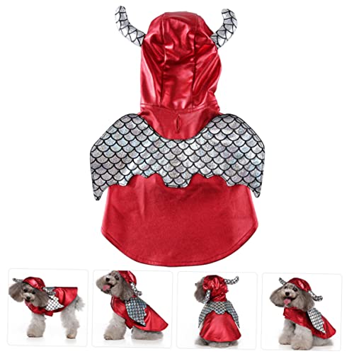 Yardwe Roupas Para Animais De Estimação Adorável De Cachorrinho Capa De Gato De Gato Diabo Moletom A