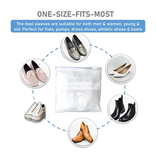 Image of VivoFoot 3 Pair Gel Heel Protector,Heel Pain and Cracked Heels Relief Socks