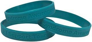 10 " I Support Tourette's Syndrome Awareness Bracelets 100% Medical Grade Silicone - Latex and Toxin Free - 10 Bracelets - Show Your Support For Tourette's Syndrome