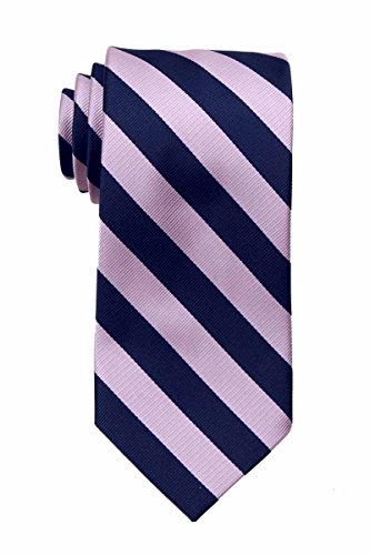 Unedskck Cravate à rayures pour homme - Plusieurs couleurs disponibles, Rose et bleu marine, taille unique Unedskck Cravate à rayures pour homme - Plusieurs couleurs disponibles, Rose et bleu marine, taille unique
