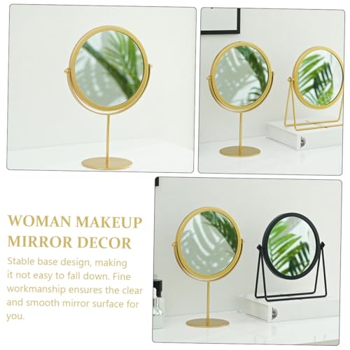 Miroir de maquillage rond rotatif grand format pour bureau - 7