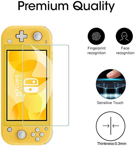 CSL-TECH 2 Pack Screen Protector Glass for Nintendo Switch Lite Tempered Anti Scratch Guard Shatter-proof 9H Hardness Bubble Free High Definition - Image 2