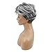 MIPPER Short Pixie Cut Wig with Bangs Black Roots to White Grey Short Layered Curly Hair Synthetic Wig for Women