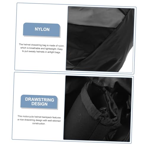 Mochila para casco de fútbol y baloncesto en nailon negro resistente 2