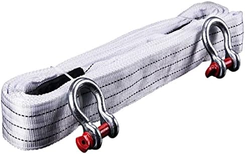 Feezi Tow Rope High Strength Towing Strap - 16.4' Long 39683 Lb(5 Maters 18 Ton), with Two Safety Hooks and Reflective Strip, Road Recovery Towing Cable Winch Strap