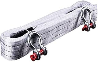 Feezi Tow Rope High Strength Towing Strap - 16.4' Long 39683 Lb(5 Maters 18 Ton), with Two Safety Hooks and Reflective Strip, Road Recovery Towing Cable Winch Strap