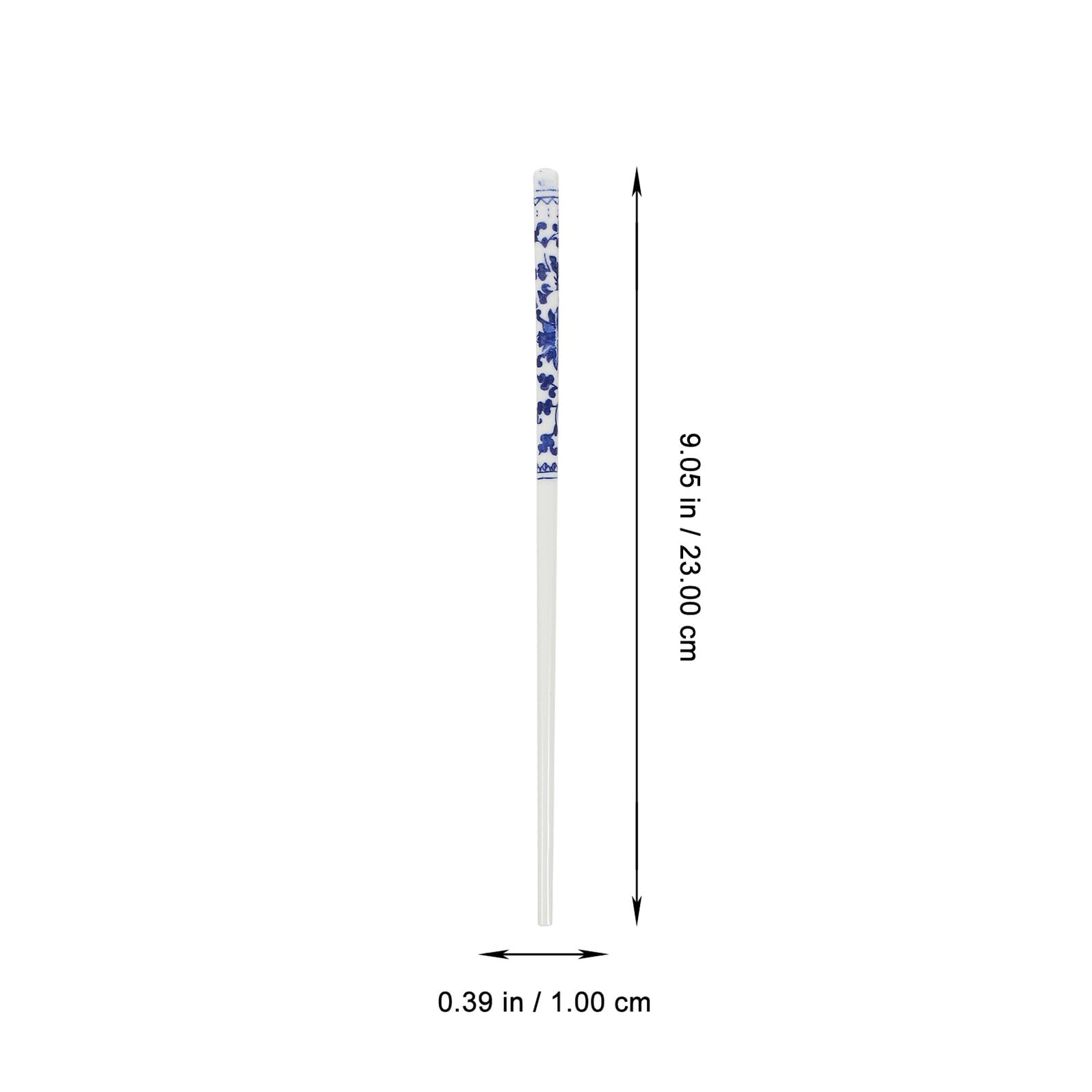 Palillos Chinos de Cerámica Blancos, 10 Pares Reutilizables