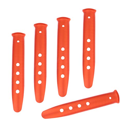 YIJU 5pcs 230mm Leve de Liga de Alumínio Estacas Pregos Pregos Prata/Laranja - Laranja