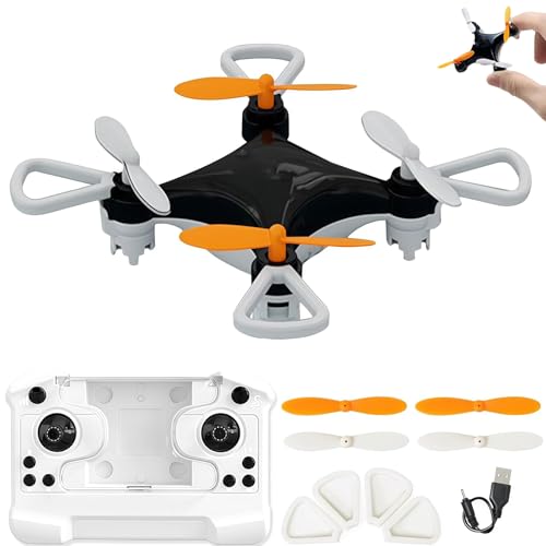 Mini Drone Beginner-Friendly Stunt Flyer, All-Ages Mini Drone with Easy Stunt Flights & 360° Tricks - Perfect Beginner-Friendly Flyer! With LED Light & Propeller Protection (Black)