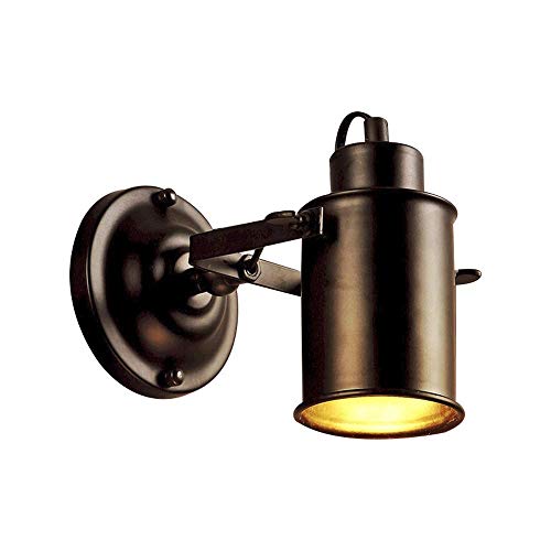 Aplique de Pared Industrial Vintage Negro Estilo Retro, Lámpara de Pared Tipo Granja, Foco de Techo Ajustable, Aplique de Pared de Metal, Lámparas de Pared Empotradas, Casquillo E27