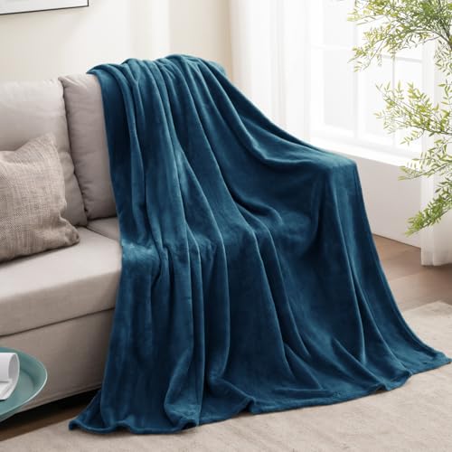 Image of BEDELITE Fleece Blanket Twin Size Mineral Blue Throw Blankets for Couch & Bed, Luxury Plush Cozy Fuzzy Blanket 60x80 inches, Super Soft Warm Lightweight Throw Blanket for Travel Camping