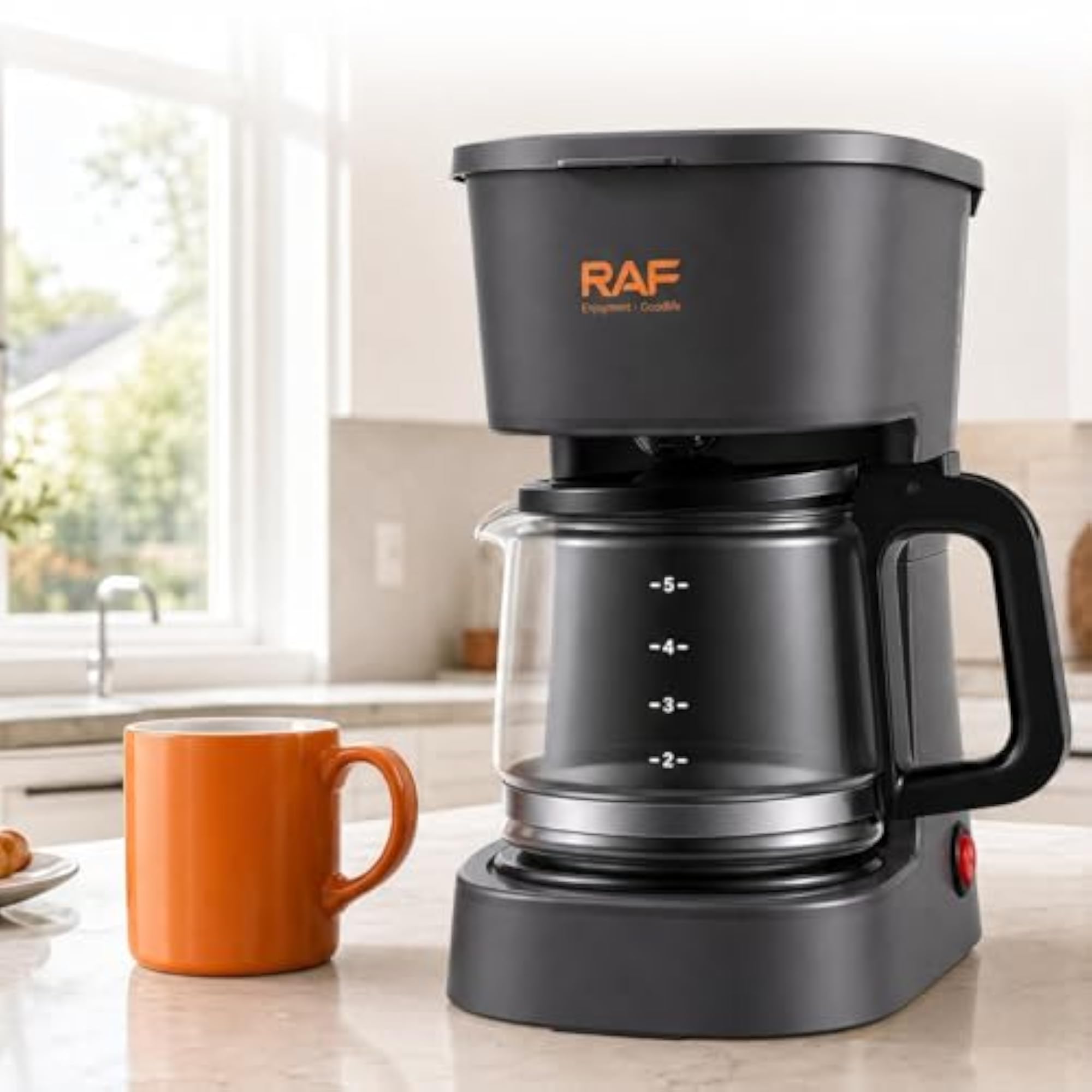 750 Ml Countertop Pour-Over Coffee Brewer with Keep-Warm Plate