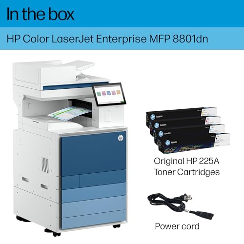 hp color laserjet enterprise 8801dn multifunction printer scanner copier duplex best for office 9s184a