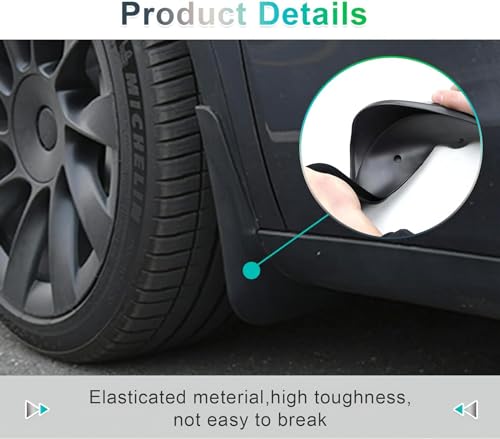 4 guardabarros para Tesla Model X 2016-2019 delanteros y traseros 4