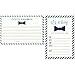 32 Pack Baby Shower Invitations for Boy & Advice Cards Set - 16 Advice Cards & 16 Fill in Style Invites - Blue Bowtie & Stripes Design - Envelopes Included, 4 x 6 Inches