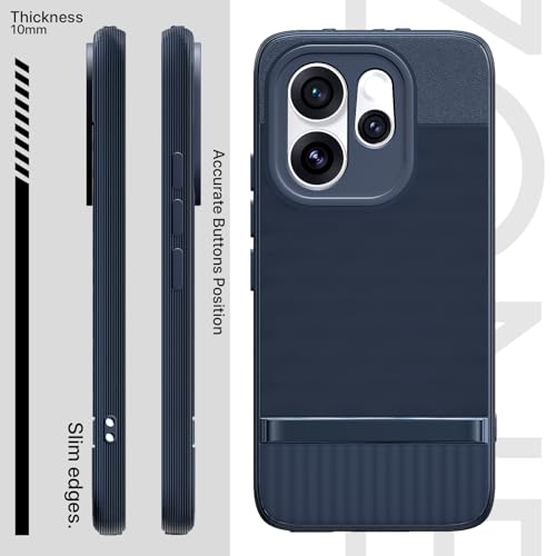 Image of Pikkme Back Cover for Oppo Reno 15 Pro Mini 5G Camera Protection 3D Hexa Cube Design Silicone Protective Bumper Case (Blue)