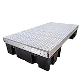 Patriot Docks Low Profile Floating Dock Platform with Gray Poly Decking (10945)