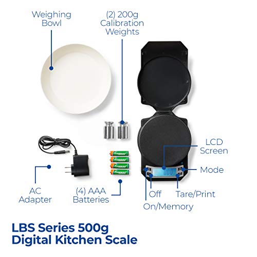 Precision Digital Kitchen Weight Scale, Food Measuring Scale, 500G X 0.01G (Black), Lb-501 #TOP1