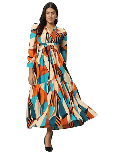 Image of ZWERLON | Elevate Your Look V-Neck Fit & Flare Dress with Waist Cutouts