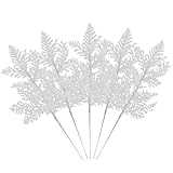 Design étincelant inspiré de la fougère : Artistiquement façonnées d'après de vraies feuilles de fougère et rehaussées de paillettes scintillantes, ces décorations offrent un effet naturel mais éblouissant - parfait pour ajouter une touche de glamour à tout décor de fête.