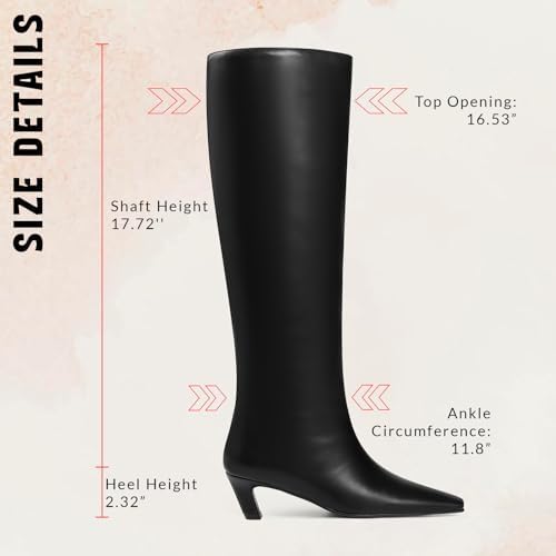 CYNLLIO Womens Knee High Boots - Comfy Wide Calf Design