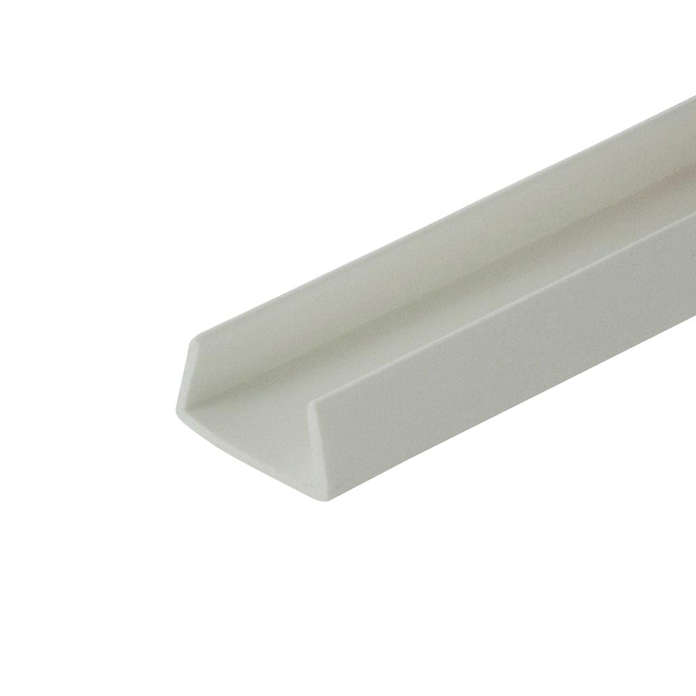 Outwater Plastics White 5/8'' Styrene Plastic U-Channel/C-Channel 36 Inch Lengths (Pack of 4)