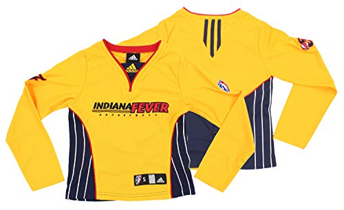 Indiana Fever WNBA Big Girls Long Sleeve Shooting Shirt Top Yellow-Navy